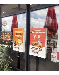 PLV Dos Panneau PVC pour borne intérieure